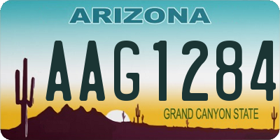 AZ license plate AAG1284