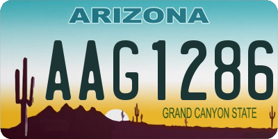 AZ license plate AAG1286