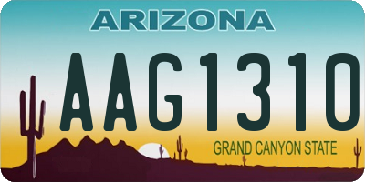 AZ license plate AAG1310