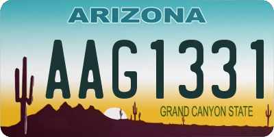 AZ license plate AAG1331
