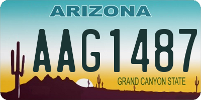 AZ license plate AAG1487