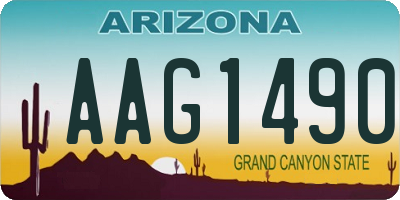 AZ license plate AAG1490