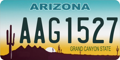 AZ license plate AAG1527