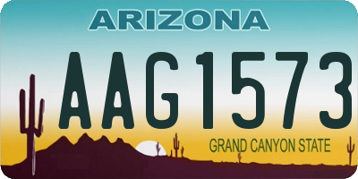 AZ license plate AAG1573