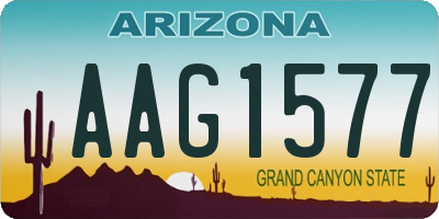 AZ license plate AAG1577