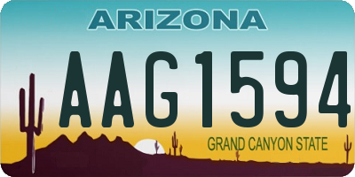 AZ license plate AAG1594