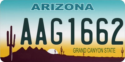 AZ license plate AAG1662