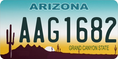 AZ license plate AAG1682