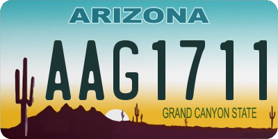 AZ license plate AAG1711