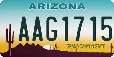 AZ license plate AAG1715