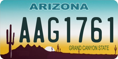 AZ license plate AAG1761