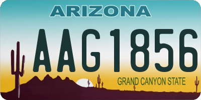 AZ license plate AAG1856