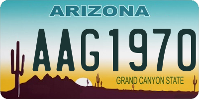 AZ license plate AAG1970