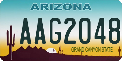 AZ license plate AAG2048