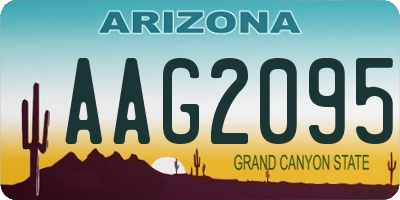 AZ license plate AAG2095