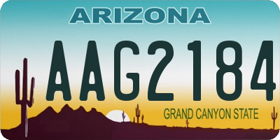 AZ license plate AAG2184
