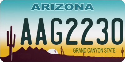 AZ license plate AAG2230