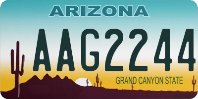 AZ license plate AAG2244