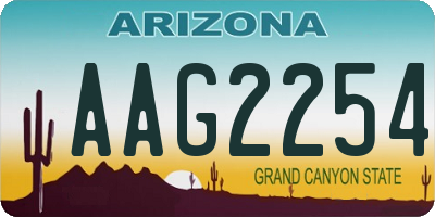 AZ license plate AAG2254