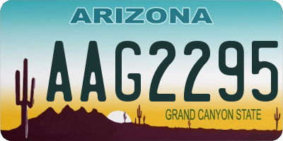 AZ license plate AAG2295