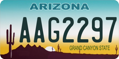 AZ license plate AAG2297