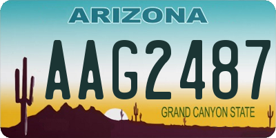 AZ license plate AAG2487