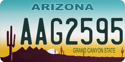 AZ license plate AAG2595