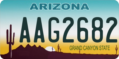 AZ license plate AAG2682