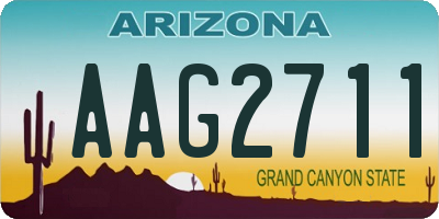 AZ license plate AAG2711