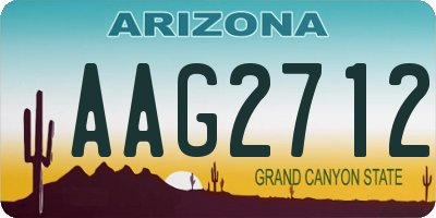 AZ license plate AAG2712