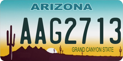 AZ license plate AAG2713