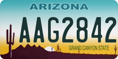 AZ license plate AAG2842