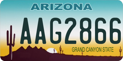 AZ license plate AAG2866