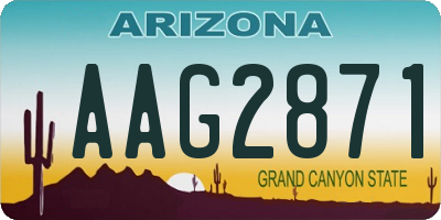 AZ license plate AAG2871
