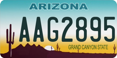 AZ license plate AAG2895