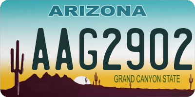 AZ license plate AAG2902