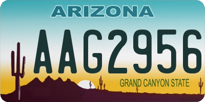 AZ license plate AAG2956