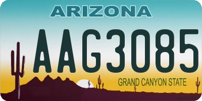 AZ license plate AAG3085