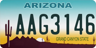 AZ license plate AAG3146