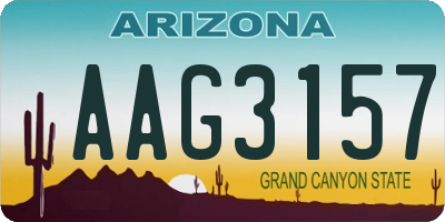 AZ license plate AAG3157