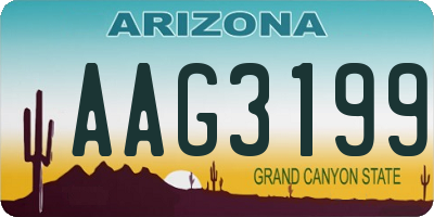 AZ license plate AAG3199