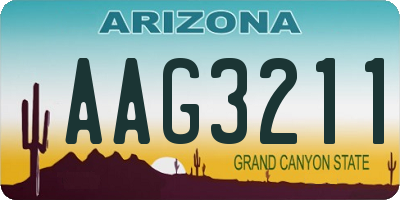 AZ license plate AAG3211