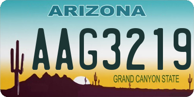 AZ license plate AAG3219
