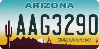 AZ license plate AAG3290