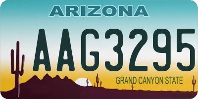 AZ license plate AAG3295