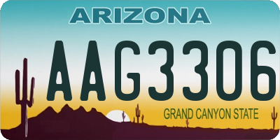 AZ license plate AAG3306
