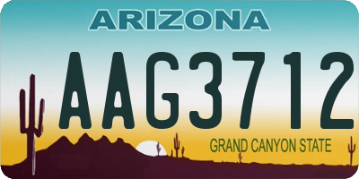 AZ license plate AAG3712