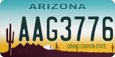 AZ license plate AAG3776