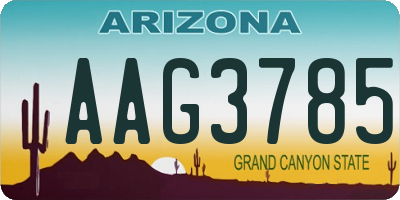 AZ license plate AAG3785