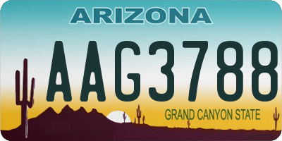 AZ license plate AAG3788